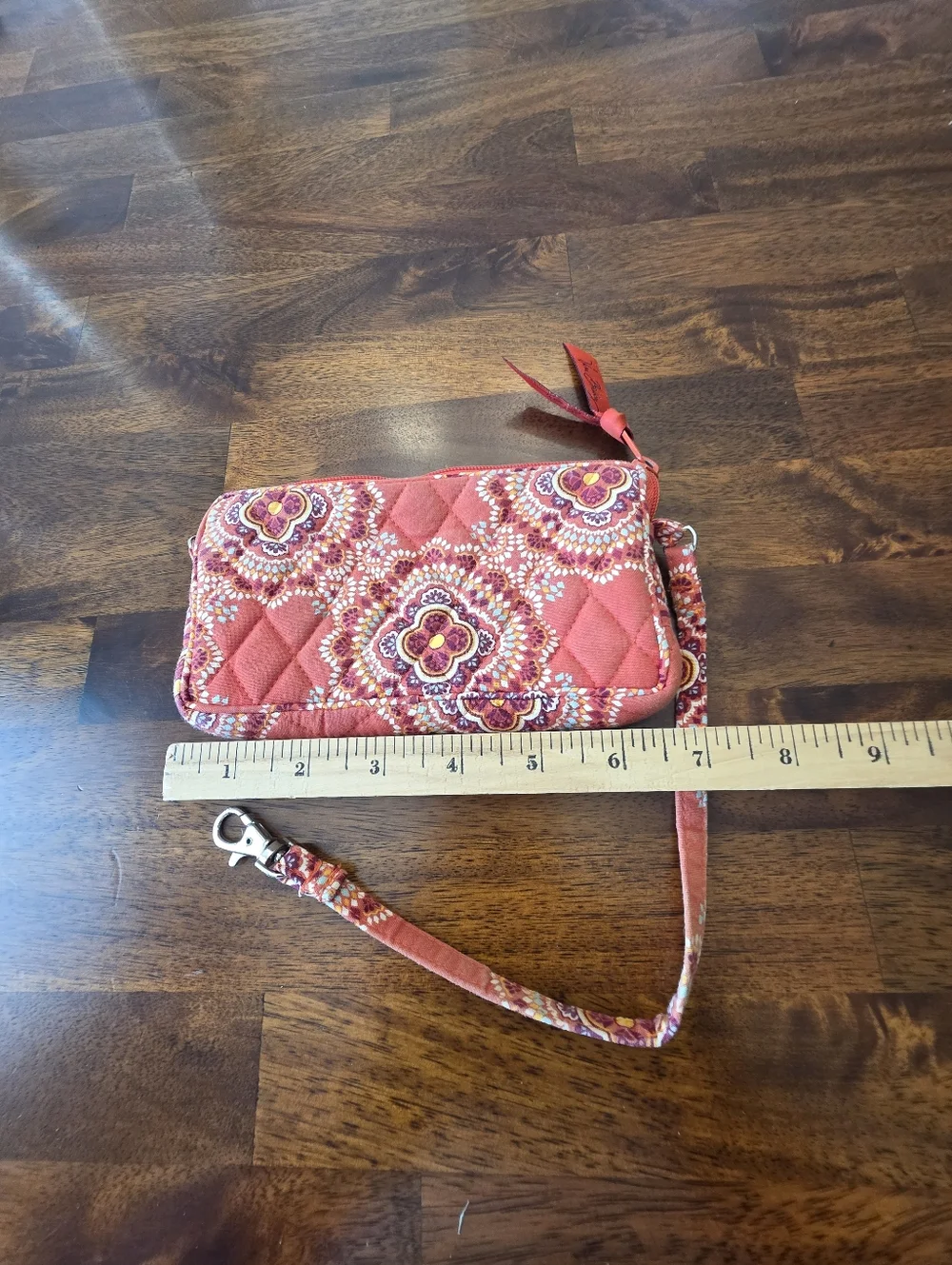 Vera Bradley Quilted Wristlet in Bright‎ Coral And A Vera Bradley Picture Frame